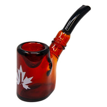 Load image into Gallery viewer, Maple Glass  Amber Hefner Hand Pipe 5 Inches
