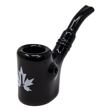 Load image into Gallery viewer, Maple Glass Black Hefner Hand Pipe 5 Inches
