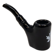 Load image into Gallery viewer, Maple Glass Black Hefner Hand Pipe 5 Inches
