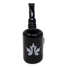 Load image into Gallery viewer, Maple Glass Black Hefner Hand Pipe 5 Inches
