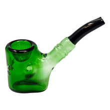 Load image into Gallery viewer, Maple Glass Green Hefner Hand Pipe 5 Inches
