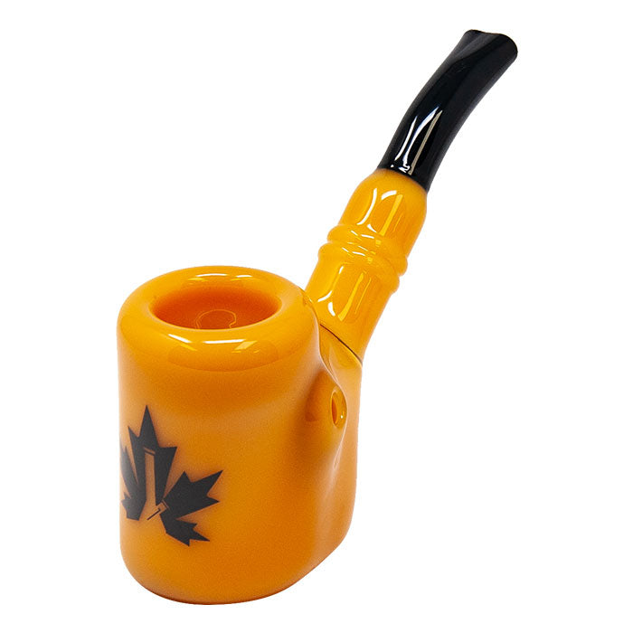 Maple Glass Jade Yellow Hefner Hand Pipe 5 Inches