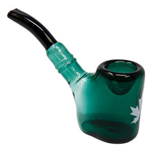 Load image into Gallery viewer, Maple Glass Teal Green Hefner Hand Pipe 5 Inches
