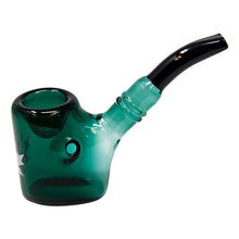 Load image into Gallery viewer, Maple Glass Teal Green Hefner Hand Pipe 5 Inches
