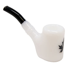 Load image into Gallery viewer, Maple Glass White Hefner Hand Pipe 5 Inches
