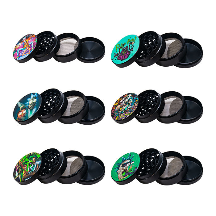 Rick N Morty Green 4 Stage Grinder Display of 12 Pcs