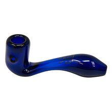 Load image into Gallery viewer, Crown Glass Blue Sherlock Pipe 4 Inches
