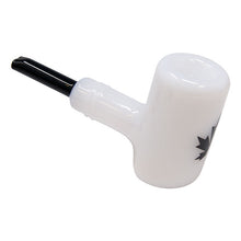 Load image into Gallery viewer, Maple Glass White Oxford Hammer Pipe 5.5 Inches
