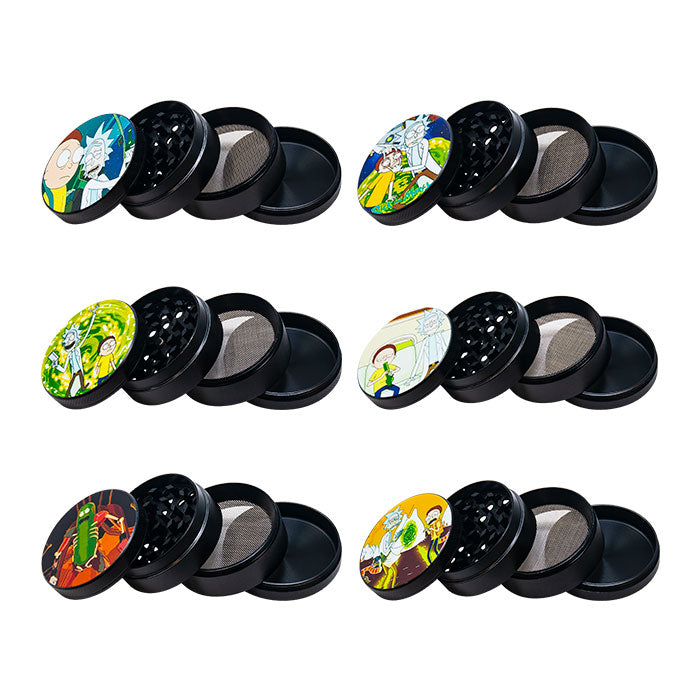 Rick N Morty Yellow 4 Stage Grinder Display Of 12