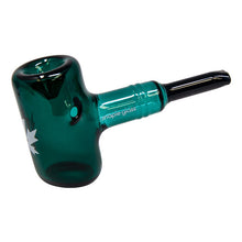 Load image into Gallery viewer, Maple Glass Teal Green Oxford Hammer Pipe 5.5 Inches
