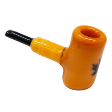 Load image into Gallery viewer, Maple Glass Jade Yellow Oxford Hammer Pipe 5.5 Inches
