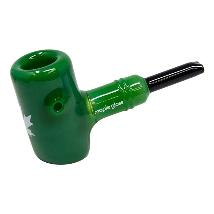 Maple Glass Jade Green Oxford Hammer Pipe 5.5 Inches