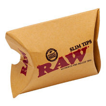 Load image into Gallery viewer, Raw Slim Tips Pre Rolled Pillow Pack 20 Display
