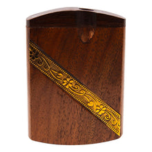 Load image into Gallery viewer, Diagonally Golden Strip Small Wooden Dugout 3 Inches
