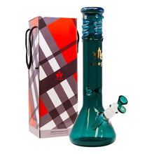 Load image into Gallery viewer, Maple Glass Teal Green Color Beaker Bong 14 Inches
