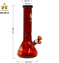 Load image into Gallery viewer, Maple Glass Amber Color Beaker Bong 12 Inches
