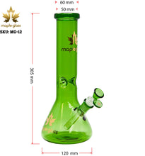 Load image into Gallery viewer, Maple Glass Green Color Beaker Bong 12 Inches
