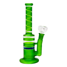 Load image into Gallery viewer, Green Mini Straight Tube Honeycomb Bong 10 Inches
