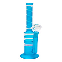 Load image into Gallery viewer, Sky Blue Mini Straight Tube Honeycomb Bong 10 Inches
