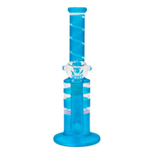 Load image into Gallery viewer, Sky Blue Mini Straight Tube Honeycomb Bong 10 Inches
