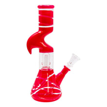 Load image into Gallery viewer, Red Mini Hook Percolated Zong Bong 10 Inches
