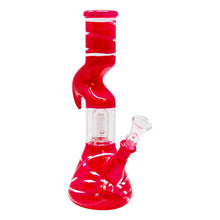 Load image into Gallery viewer, Red Mini Hook Percolated Zong Bong 10 Inches
