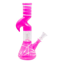 Load image into Gallery viewer, Pink Mini Hook Percolated Zong Bong 10 Inches
