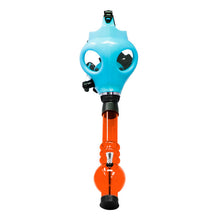 Load image into Gallery viewer, Sky Blue Glow In Dark Gas Mask Bong
