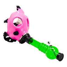 Load image into Gallery viewer, Pink Glow In Dark Gas Mask Bong
