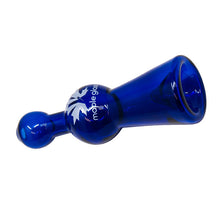 Load image into Gallery viewer, Maple Glass Blue Cobalt Glass Chillum Pipe 4 Inches
