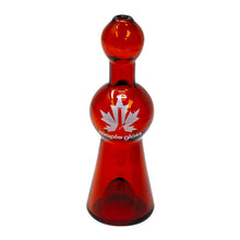 Load image into Gallery viewer, Maple Glass Amber Cobalt Glass Chillum Pipe 4 Inches
