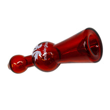 Load image into Gallery viewer, Maple Glass Amber Cobalt Glass Chillum Pipe 4 Inches
