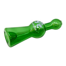 Load image into Gallery viewer, Maple Glass Green Cobalt Glass Chillum Pipe 4 Inches
