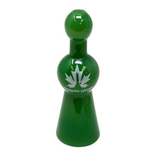 Load image into Gallery viewer, Maple Glass Jade Green Cobalt Glass Chillum Pipe 4 Inches
