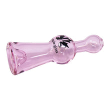 Load image into Gallery viewer, Maple Glass Pink Cobalt Glass Chillum Pipe 4 Inches
