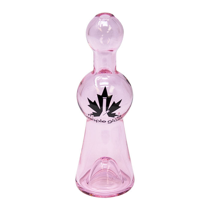 Maple Glass Pink Cobalt Glass Chillum Pipe 4 Inches