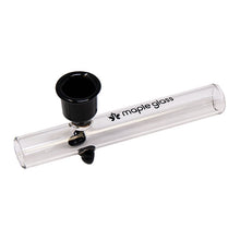 Load image into Gallery viewer, Maple Glass Black Glass Pipe 4.5 Inches
