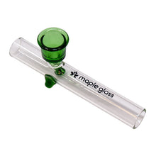 Load image into Gallery viewer, Maple Glass Green Glass Pipe 4.5 Inches
