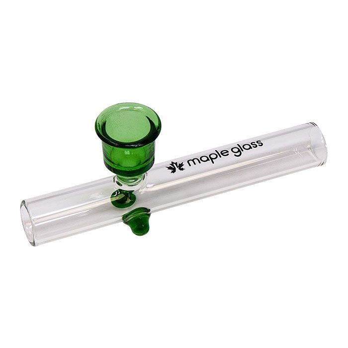 Maple Glass Green Glass Pipe 4.5 Inches