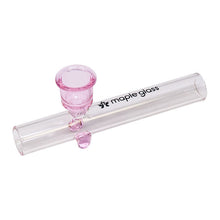 Load image into Gallery viewer, Maple Glass Pink Glass Pipe 4.5 Inches
