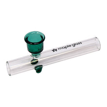 Load image into Gallery viewer, Maple Glass Teal Glass Pipe 4.5 Inches
