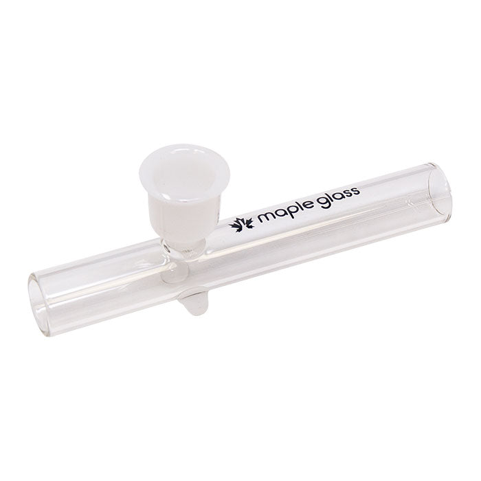 Maple Glass White Glass Pipe 4.5 Inches