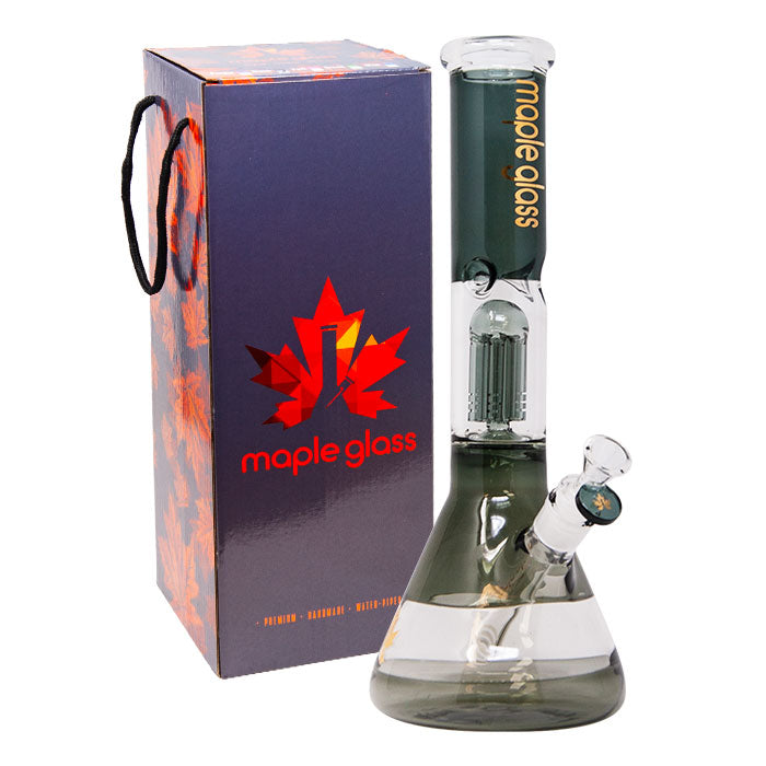 Gray Maple Glass Tree Percolator Bong 14 Inches