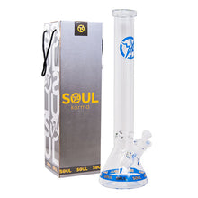 Load image into Gallery viewer, Blue Karma Series 9mm Thick Beaker 18 Inches Bong By Soul Glass
