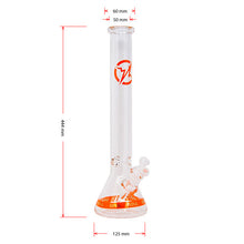 Load image into Gallery viewer, Orange Karma Series 9mm Thick Beaker 18 Inches Bong By Soul Glass
