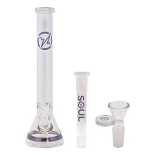 Load image into Gallery viewer, Purple Karma Series 9mm Thick Beaker 18 Inches Bong By Soul Glass
