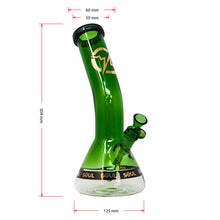 Load image into Gallery viewer, Green Specter Series 12 Inches Bent Neck Beaker Bong by Soul Glass
