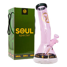 Load image into Gallery viewer, Pink Specter Series 12 Inches Bent Neck Beaker Bong by Soul Glass
