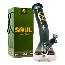 Load image into Gallery viewer, Gray Specter Series 12 Inches Bent Neck Beaker Bong by Soul Glass
