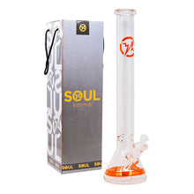 Load image into Gallery viewer, Soul Glass 9mm Thick Orange Glass Beaker Bong 24 Inches
